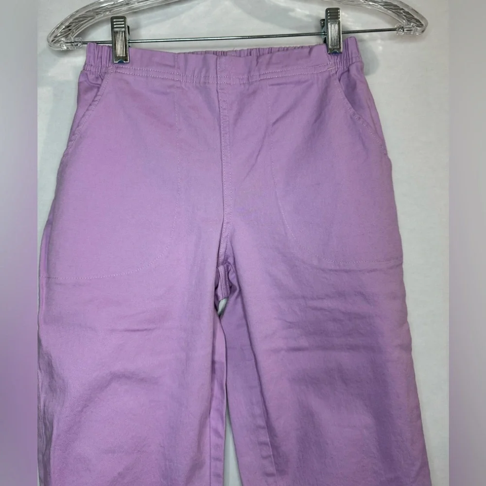 Croft and Barrow Purple Lilac Cropped Capri Jeans - Picture 2 of 10